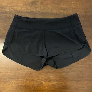 lululemon speed short size 8 black